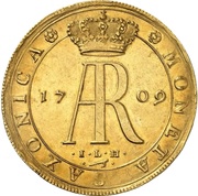 6 Ducats - Frederick August I, Germany, 1709 reverse image