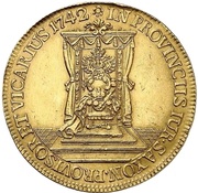6 Ducats - Frederick August II Vicariat, Germany, 1742 reverse image