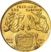 8 Ducats - Frederick August I, Germany, 1711 reverse image