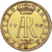 10 Ducats - Frederick August I, Germany, 1709 reverse image