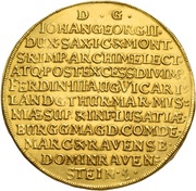 20 Ducat - John George II Vicariat, Germany, 1657 reverse image