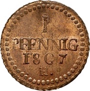 1 Pfennig - Frederick August I, Germany, 1807-1809 reverse image