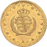 1 Pfennig - Frederick August I Gold pattern strike obverse image