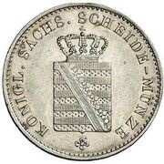 3 Pfennige - Frederick August II Silver pattern strike obverse image