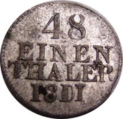 1⁄48 Thaler - Frederick August I, Germany, 1806-1815 reverse image