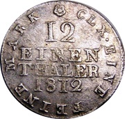 1⁄12 Thaler - Frederick August I, Germany, 1806-1818 reverse image