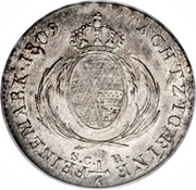 ⅙ Thaler - Frederick August I, Germany, 1806-1817 reverse image