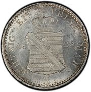 ⅙ Thaler - Frederick August I, Germany, 1825 reverse image