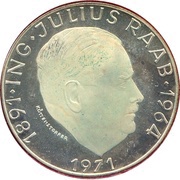 50 Schilling Julius Raab, Austria, 1971 reverse image