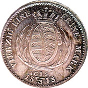 ⅓ Thaler - Frederick August I, Germany, 1818-1821 reverse image