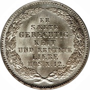 ⅓ Thaler - Frederick August II King's Death, Germany, 1854 reverse image