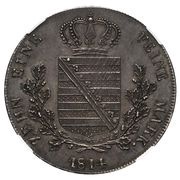 1 Thaler - Frederick August I Pattern, Germany, 1814 reverse image