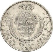 1 Thaler - Frederick August I Mining Thaler, Germany, 1822-1823 reverse image