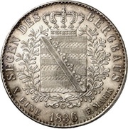 1 Thaler - Frederick August II Ausbeute, Germany, 1836-1838 reverse image
