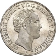 1 Thaler - Frederick August II Dresden Mint obverse image