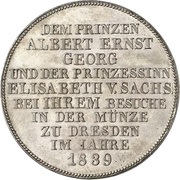 1 Thaler - Frederick August II Dresden Mint, Germany, 1839 reverse image