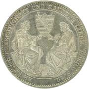 1 Thaler - Frederick August II Death, Germany, 1854 reverse image