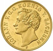 1 Thaler - John Mint visit; Gold Pattern obverse image