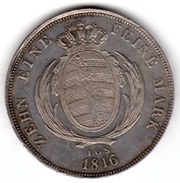 1 Conventionsthaler - Frederick August I, Germany, 1816 reverse image