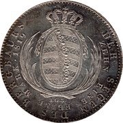 1 Ausbeutekonventionsthaler - Frederick August I, Germany, 1817-1821 reverse image