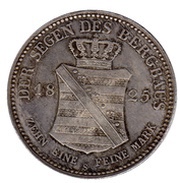 1 Ausbeute-Conventionsthaler - Frederick August I, Germany, 1824-1827 reverse image