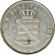 1 Conventionsthaler - Frederick August I, Germany, 1824-1827 reverse image