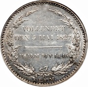 1 Conventionsthaler - Anton Death of Frederick Augustus I, Germany, 1827 reverse image