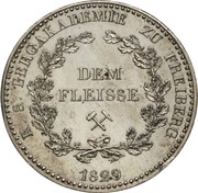 1 Conventionsthaler - Anton Prize thaler, Germany, 1829 reverse image