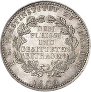 1 Conventionsthaler - Anton Prize thaler, Germany, 1830 reverse image