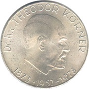50 Schilling Dr. Theodor Körner, Austria, 1973 reverse image