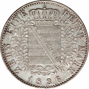 1 Conventionsthaler - Frederick August II, Germany, 1836-1837 reverse image