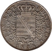 1 Conventionsthaler - Frederick August II, Germany, 1836-1838 reverse image