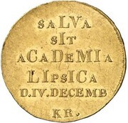 1 Ducat - Frederick August I Leipzig University, Germany, 1809 reverse image