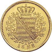 1 Ducat - Anthony, Germany, 1827-1828 reverse image