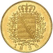 1 Ducat - Frederick August II, Germany, 1836-1838 reverse image