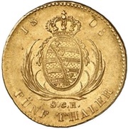 5 Thalers - Frederick August I, Germany, 1806-1817 reverse image