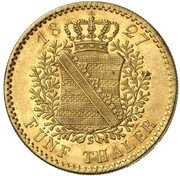 5 Thalers - Anthony, Germany, 1827-1828 reverse image