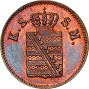 1 Pfennig - Frederick August II obverse image