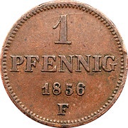 1 Pfennig - John, Germany, 1855-1859 reverse image
