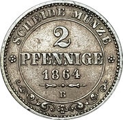 2 Pfennige - John, Germany, 1862-1873 reverse image