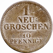 1 Neugroschen / 10 Pfennige - John, Germany, 1861 reverse image