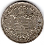 ⅙ Thaler - John, Germany, 1855-1856 reverse image