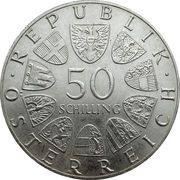 50 Schilling Franz Schubert obverse image