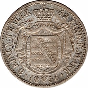 ⅓ Thaler - John, Germany, 1856 reverse image