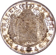 1 Thaler - Frederick August II, Germany, 1839-1849 reverse image