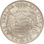 1 Thaler - John, Germany, 1854 reverse image