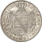 1 Ausbeutethaler - John Mining Thaler, Germany, 1855-1856 reverse image