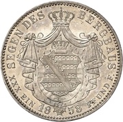 1 Ausbeutethaler - John Mining Thaler, Germany, 1857-1858 reverse image