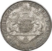 1 Vereinsthaler - John, Germany, 1860-1861 reverse image