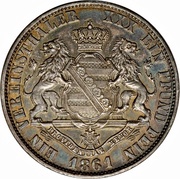 1 Vereinsthaler - John smaller text, Germany, 1861 reverse image